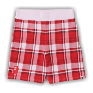 BAPE Check Gift Sweatshorts 'Red'