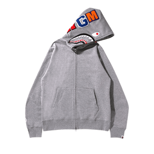 BAPE Shark Full Zip Hoodie 'Grey'