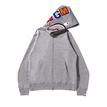 BAPE Shark Full Zip Hoodie 'Grey'