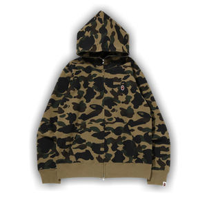 BAPE 1st Camo One Point Full Zip Hoodie 'Green'