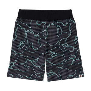 BAPE Text Code Camo Sweat Shorts 'Black'