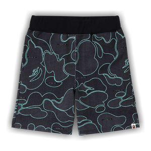 BAPE Text Code Camo Sweat Shorts 'Black'