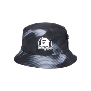 BAPE Stroke Camo Pocket Bucket Hat 'Black'