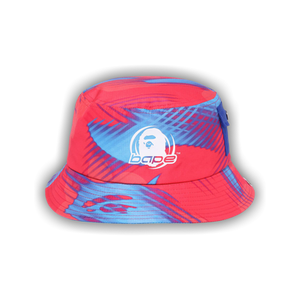 BAPE Stroke Camo Pocket Bucket Hat 'Red'