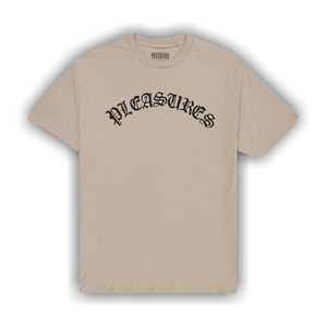 Pleasures Old E Logo T-Shirt 'Sand'