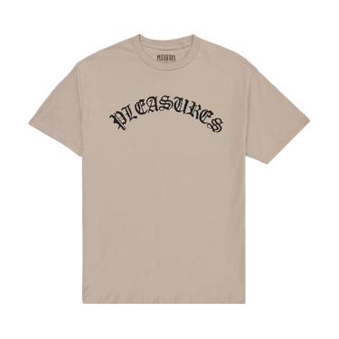 Pleasures Old E Logo T-Shirt 'Sand'