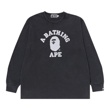 BAPE Overdye College Long-Sleeve Tee 'Black'