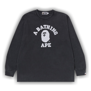 BAPE Overdye College Long-Sleeve Tee 'Black'