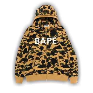 BAPE 1st Camo Balaclava Full Zip Hoodie 'Yellow'
