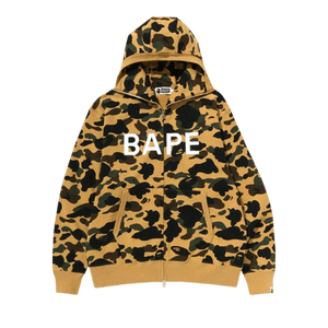 BAPE 1st Camo Balaclava Full Zip Hoodie 'Yellow'