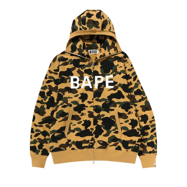 BAPE 1st Camo Balaclava Full Zip Hoodie 'Yellow'