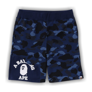 BAPE Color Camo Cutting Sweat Shorts 'Navy'