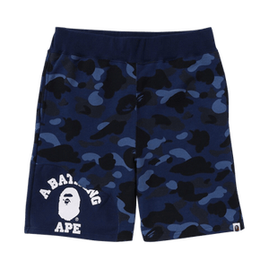 BAPE Color Camo Cutting Sweat Shorts 'Navy'