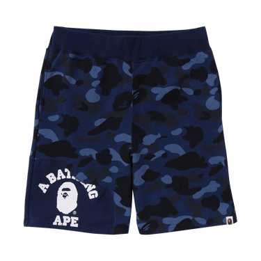 BAPE Color Camo Cutting Sweat Shorts 'Navy'