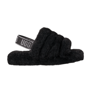 UGG Fluff Yeah Slide Kids 'Black Dark Shadow'