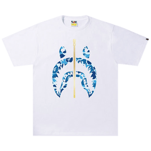 BAPE ABC Camo Shark Tee 'White/Blue'