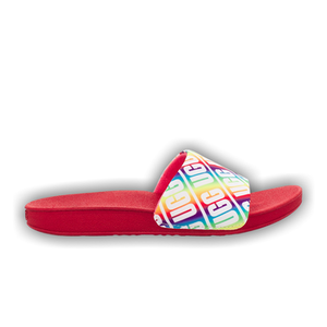 UGG Beach Slide Kids 'Repeat Graphic - Rainbow'