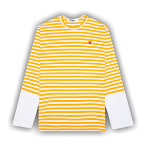 Comme des Garçons PLAY Stripe T-Shirt 'Yellow'