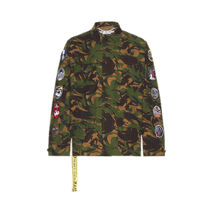 Off-White Camo Patch Field Jacket 'Army Green'