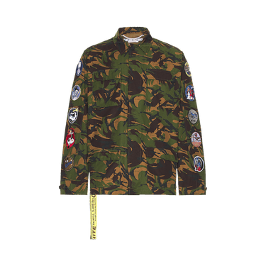 Off-White Camo Patch Field Jacket 'Army Green'