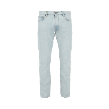 Off-White Diag Tab Slim Jeans 'Bleach Blue'