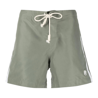 Palm Angels Monogram Swimshort 'Mlitary/White'