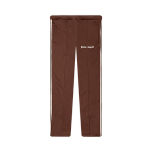 Palm Angels Thin Waist Slim Track Pants 'Brown/Off White'