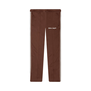 Palm Angels Thin Waist Slim Track Pants 'Brown/Off White'