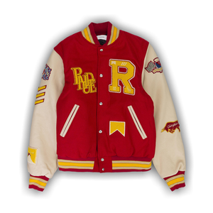 Rhude Bull Market Varsity Jacket 'Red/Cream'
