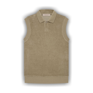Fear of God Essentials Velour Sleeveless Polo 'Oak'