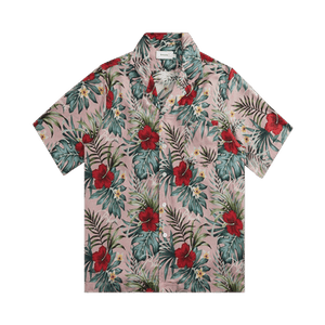 Rhude Hawaiian Logo Rayon Shirt 'Mauve/Multicolor'