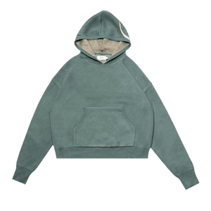 Rhude Script Logo Knit Hoodie 'Ivory/Sage'