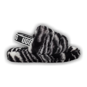 UGG Fluff Yeah Slide Kids 'Zebra'