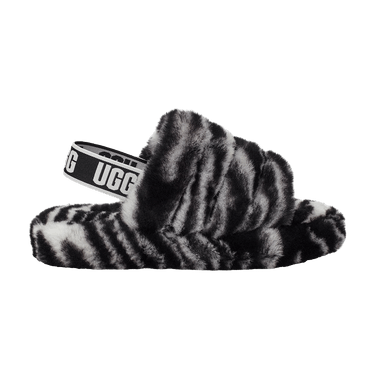 UGG Fluff Yeah Slide Kids 'Zebra'
