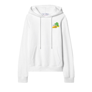Off-White Brush Arrows Logo Hoodie 'White'