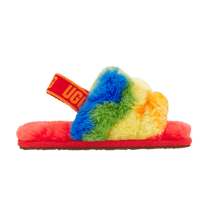 UGG Fluff Yeah Slide Toddler 'Cali Collage - Rainbow Stripes'