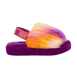 UGG Fluff Yeah Slide Kids 'Tie Dye - Berrylicious'