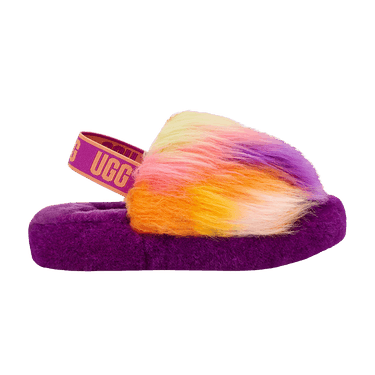 UGG Fluff Yeah Slide Kids 'Tie Dye - Berrylicious'