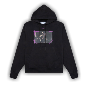 Off-White Arrow Caravaggio Mercy Skat Hoodie 'Black/Orchid'