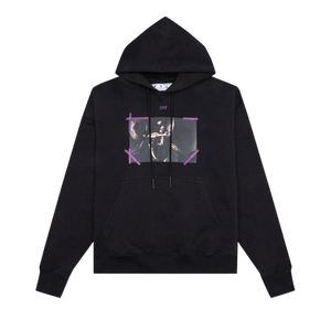 Off-White Arrow Caravaggio Mercy Skat Hoodie 'Black/Orchid'
