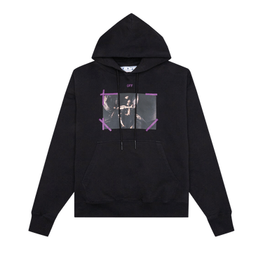 Off-White Arrow Caravaggio Mercy Skat Hoodie 'Black/Orchid'
