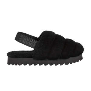 UGG Wmns Super Fluff Slipper 'Black'