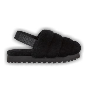 UGG Wmns Super Fluff Slipper 'Black'