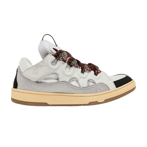 Lanvin Curb Leather and Glitter Sneakers 'White'