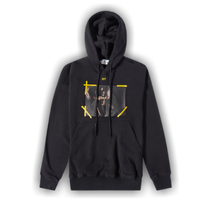 Off-White Diagonal Arrow Caravaggio St Fran Slim Hoodie 'Black/White'