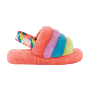 UGG Fluff Yeah Slide Kids 'Peach Bliss Multi-Color'
