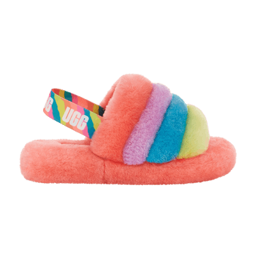UGG Fluff Yeah Slide Kids 'Peach Bliss Multi-Color'