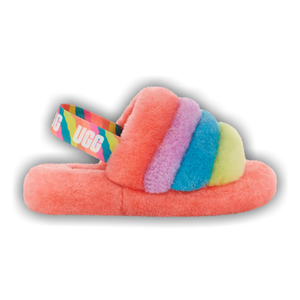 UGG Fluff Yeah Slide Kids 'Peach Bliss Multi-Color'