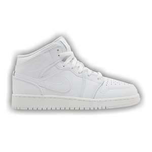 Air Jordan 1 Mid GS 'Triple White' 2023