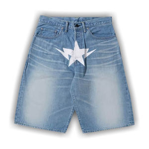 BAPE Twin Sta Denim Shorts 'Indigo'
